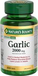 Nature's Bounty Garlic Pills and Herbal Health Supplement, Helps Maintain Cardiovascular Health, 2000mg, 200 Tablets