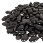 GASPRO 15 Pound Black Pebbles, Decorative Polished Black River Rocks for Plants, Succulents, Landscaping, Garden, Vase Filler and More, 1/2 to 3/4 Inch