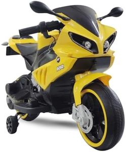 Shakya World RR Battery Operated Kids Bike, Ride-on Bike for 1 to 4 Years with Foot Accelerator, Yellow & Black