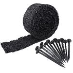 7Penn Black Rubber Mulch for Landscaping and Gardening - 4.5in x 10ft Rubber Mulch Mat Roll Tree and Playground Border