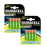 Duracell Rechargeable 2400 mAh AA Batteries - 8-Pack