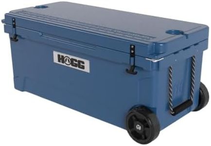 Ice Cooler with Wheels and Handle - 110qt Toledo Twilight, Wheeled Cooler, Insulated Ice Chest with Wheels and Handle for Fishing and Camping with Dry Storage, Bottle Openers, and Cupholders