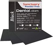 (MADE IN MALAYSIA) SANCTUARY DENTAL DAM LATEX 6"X6" MINT (MEDIUM) 36 SHEETS BLACK (WHOLESALE PRICE) (6"X6", BLACK)