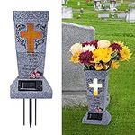HUYIENO Solar Cemetery Grave Vase w