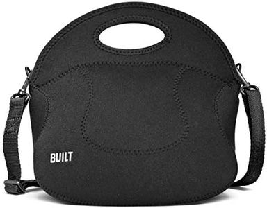 BUILT NY Spicy Relish Neoprene Lunch Bag with Adjustable Crossbody Strap, Black