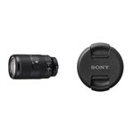 Sony E 70-350mm f/4.5-6.3 G OSS | APS-C, Zoom, Super Telephoto Lens (SEL70350G) & ALC-F62 Lens Cap for 62mm Diameter Lenses -Black