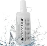 TXSN 150ML Soft Flask, Running Water Bottle Foldable TPU Hydration Flask for Running Hydration Pack Cycling Hiking Marathon, Clear