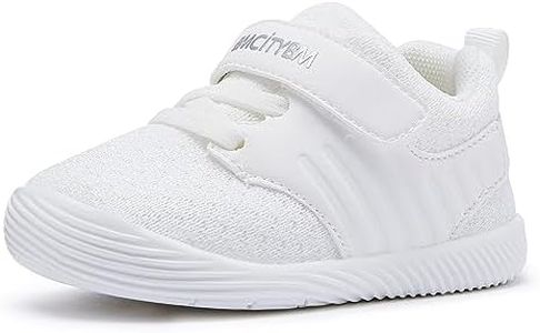 BMCiTYBM Baby Shoes Boy Girl Walking Shoes Breathable Sneakers Infant First Walker Shoes 6 9 12 18 24 Months White Size 12-18 Months Infant