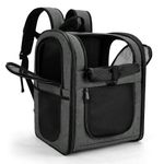 Apollo Walker Pet Carrier Backpack for 4-15lb Cats and Dogs, Puppies, Safety Features and Cushion Back Support | for Travel, Hiking, Outdoor Use (Gray)