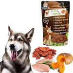 WiggleBoo Chicken & Pumpkin Dog Treat | Protein Rich | Natural De-wormer | for All Dog Breed | Crunchy Snack | 250g