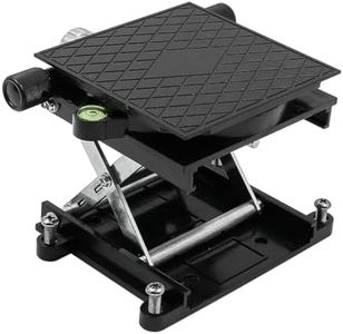 ZONADA Lifting Platform 360° Rotatable Bearing Jack Lift Stand Table Lab Lift Stand Aluminum Alloy Lifting Stand for Router Lift Carpentry Carving Experiment Black