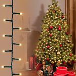 ANSIO® Christmas Lights 500 LED 12.5m/41ft Cluster Compact Tree Lights for Indoor & Outdoor Warm White Decorations Fairy Lights with Timer for Xmas Garden & Party |Mains Powered Green Cable