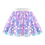 Sunny Fashion Girls Skirt Purple Mermaid Sparkly Sequin Tutu Party Ballet Dance Size 2-3 Years