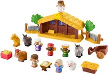 Fisher-Price Little People Toddler Toy Nativity Set with Music Lights and 18 Pieces for Christmas Play Ages 1+ years, HMX70