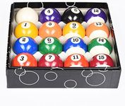 ISPiRiTo Billiard Ball Set Regulation Size 2-1/4 Inch Pool Balls Set Complete 16 Balls American Style Resin Balls Pool Table Accessories