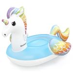 Bestway Unicorn Pool Float, Kids Inflatable Ride-On with Handles, Swimming pool and Beach Toy