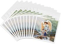 3dRose Greeting Cards, 6 x 6 Inches, Pack of 12, Guardian Angel (gc_4667_2)