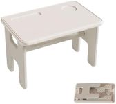 UNICOO - Children's Plastic Foldable Multifunction Table, Children's Art Craft Study Activity Table, Picnic Table and Entertainment Table, Toddler Folding Table (White & Gray)