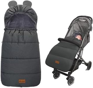 Stroller Bunting Bag for Baby, Infant Bunting Bag Winter Baby Sleeping Bag for Stroller Footmuff Waterproof, Warm Bunting Bag Toddler Sleeping Bag, Outdoor Universal Baby Bunting Bag, Gray-Green