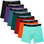 INNERSY Men's Cotton Boxer Briefs Stretchy Underwear Multipack for a Week(Bright Neon,Medium)