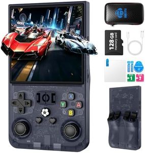 R40MAX Retro Handheld Game Console, 4.0 Inch Portable Open Source Linux System, with 128GB TF Card,720x720 IPS HD Screen, 4000mAh Large Battery Portable Pocket Hand Held Video Game(Grey)
