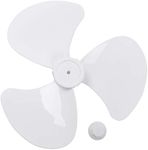 CHICTRY Plastic Fan Blade Replacement Leaves with Nut Cover for Household Standing Pedestal Fan Table Fanner Accessories White 16 Inch 3 Leaves