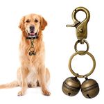 Whimsii Extra Loud Cat & Dog Bell for Collar, Pet Tracker & Falconry, Durable Brass Collar Charms with Swivel Lobster Clasp