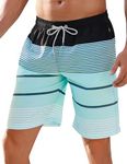 APTRO Men's Swim Trunks Quick Dry Swim Shorts Bathing Suit Board Shorts HW162 Stripe 1XL