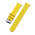 WAMD Quick Release FKM Rubber Watch Strap -Waffle (Yellow, 20 mm)