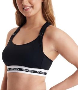 momcozy seni allattamento allattamento al seno FB011 sport allattamento allattamento seno basso sostegno gravidanza allattamento allattamento seno imbottito senza fili, Nero , L