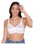 INKURV Full Coverage Bra for Women with Micro Cotton Fabric for Heavy Bust Support- (Thea_White_ 38D)