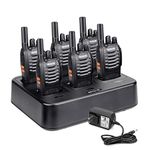 Retevis H777 Walkie Talkies for Adults, Rechargeable 2 Way Radios Long Range (6 Packs) with 6-Way Multi Unit Charger, Flashlight Handheld Two Way Radio for School Business Jobsite Construction