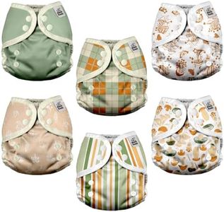 Mama Koala Reusable Adjustable Cloth Diaper Covers with Double Gusset for Girls and Boys, Snap Closure, Size S (Vibrant Mush-S)