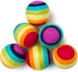 Wool Dryer Balls - Smart Sheep 6-Pack - XL Premium Natural Fabric Softener Award-Winning - Wool Balls Replaces Dryer Sheets - Wool Balls for Dryer - Laundry Balls for Dryer (Colorful World)