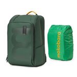 MOKOBARA The Em Telescope Expandable Backpack - Green, Water-Resistant 15.6" Laptop Bag with Luggage Sleeve for Work, Travel, and Daily Use (Green Energy)