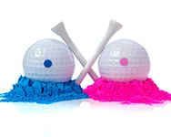 Winsharp Gender Reveal Golf Balls Exploding Golf Ball Set (1 Pink + 1 Blue + 2 Wooden Tees per Pack) Girl or Boy Baby Reveal Ideas/Announcement Party Themed Gender Reveal Decorations Powder Explosion