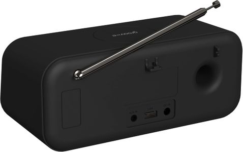 Groov-e Zeus DAB/FM Clock Radio – Bluetooth, Wireless & USB Charging, Dual Alarm, 60 Presets, Black