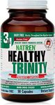 Natren Healthy Trinity Probiotics Supplement - 90 Dairy and Gluten Free Gel Capsules - Improve Gut and Digestive Health, 30 Billion CFU - Lactobacillus Acidophilus, Bifidobacterium, Bulgaricus