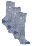 HEAT HOLDERS Lite - 3 Pair Multipack Womens Thermal Socks for Winter | Thin & Warm Socks for Dress Socks (4-8, Denim)