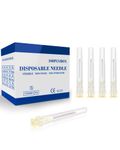 Disposable Needle - 30 Gauge Needles 0.5 Inch,100 Pcs Luer Lock Individual Package of Syringe Accessories with Cap, Dispensing Lab Tools, Suitable for Plant Refilling Inks and Industry