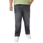 Urbano Plus Men's Dark Grey Regular Fit Washed Jeans Stretchable (plusavwhkwhiregp-dgrey-44)