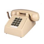 Benotek Landline Phone for Home Retro Amplified Single Line Corded Desk Telephone with Extra Loud Ringer Land Line House Phone Old Fashion Telephones for Seniors (Ivory)