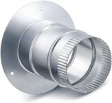 Hicarer Round Duct Collar Take Off Collar Galvanized Steel Metal Pipe Collar Duct Connector for Flexible or Rigid Duct (1 Pcs,4 Inch)