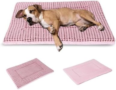 BVAGSS Dog Bed Mat,Reversible Crate Pad, Memory Foam Beds, Soft Warm Pet Cushion for Small Medium Dogs, Washable Pet Sleeping Mattress Kennel Bed Pad XH079 (42''x28''x1.6'',Pink)