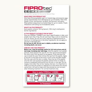 Beaphar FIPROtec Combo for Medium Dogs – 6-Pack Flea & Tick Treatment