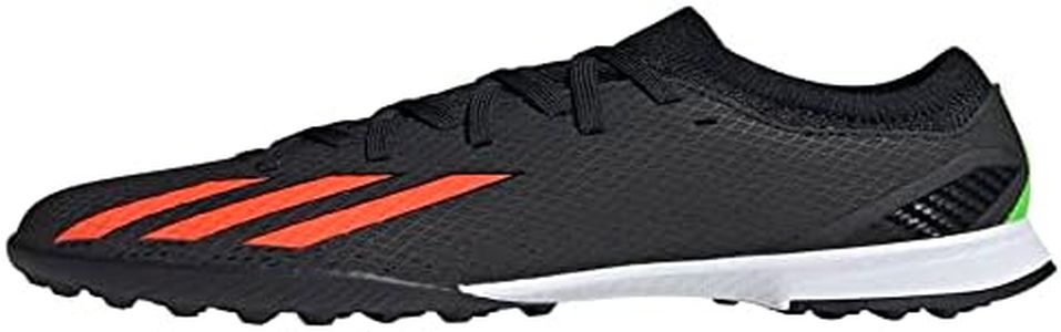 adidas X Speedportal.3 Turf Soccer Shoe, Black/Solar Red/Solar Green, 5 US Unisex Big Kid