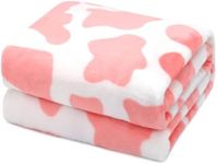 Cow Print Blanket Warm Plush Cute P