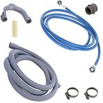 Universal Dishwasher Cold Inlet Fill & Waste Water Drain Hose Extension Kit 2.5m