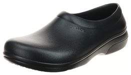 Crocs-Unisex-Men's-and-Women's-On-The-Clock-Clog-|-Slip-Resistant-Work-Shoes,-Black,-10-Women/8-Men