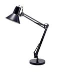 Bostitch Office VLF100D Swing Arm Desk Lamp, Metal, 36" Reach with Multi-Joint Adjustment, Includes Replaceable LED Bulb (VLF), Black